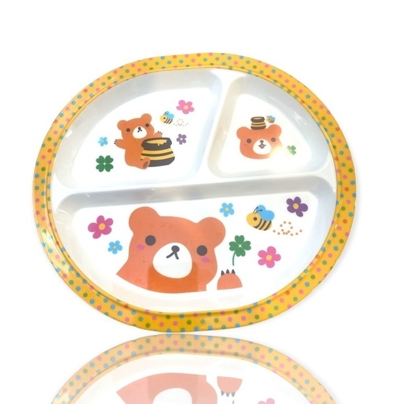 NEW kids divided bear melamine plate​​ - Picture 1 of 1